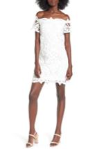 Women's Lush Lace Off The Shoulder Dress - Ivory
