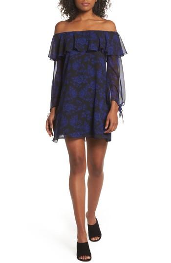 Women's Sam Edelman Off The Shoulder Shift Dress - Blue