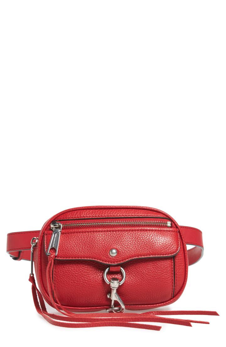 Rebecca Minkoff Blythe Leather Belt Bag - Red