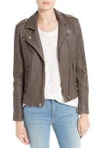 Women's Iro 'han' Lambskin Leather Moto Jacket Us / 34 Fr - Grey