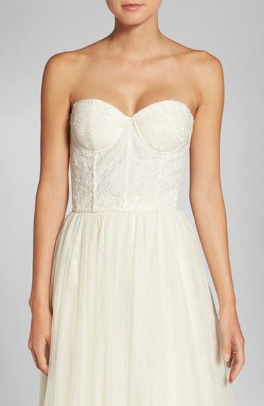 Women's Jenny Yoo Beaded Strapless Lace Bustier
