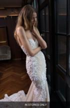 Women's Berta Embellished Lace Mermaid Gown, Size - Ivory