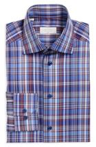 Men's Eton Slim Fit Plaid Dress Shirt .5 - Blue