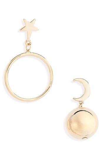 Women's Shoshanna Lee Mismatched Star & Moon Statement Earrings