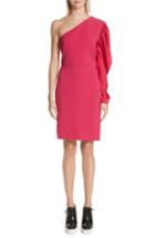 Women's Stella Mccartney One-shoulder Puff Sleeve Cady Dress Us / 36 It - Pink
