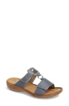 Women's Rieker Antistress Regina P9 Slide Sandal .5-6us / 36eu - Blue