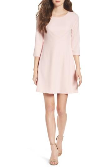 Petite Women's Eliza J Seamed Crepe Dress P - Pink