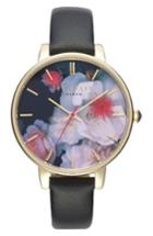 Women's Ted Baker London Kate Print Dial Leather Strap Watch, 38mm
