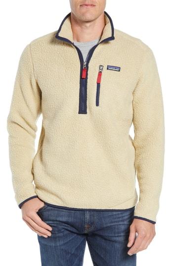 Men's Patagonia Retro Pile Fleece Zip Jacket - Beige