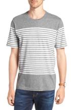 Men's 1901 Slub Stripe Pima Cotton T-shirt, Size - Grey