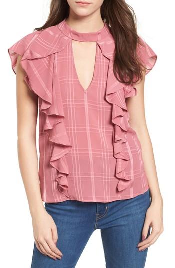 Women's Devlin Eleanor Ruffle Top - Pink