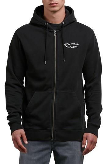 Men's Volcom Reload Graphic Zip Hoodie - Grey