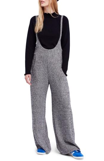 Women's Free People What Goes Around Overalls - Grey
