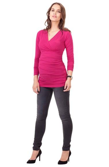 Women's Isabella Oliver 'poppy' Ruched Surplice Maternity Top - Pink
