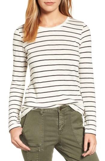 Women's Caslon Long Sleeve Crewneck Tee - Ivory