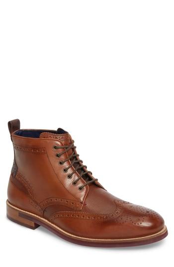 Men's Ted Baker London Hjenno Wingtip Boot M - Brown