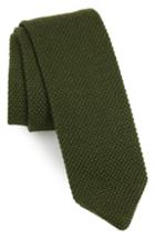 Men's The Tie Bar Solid Knit Wool Tie, Size - Blue