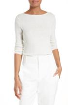 Women's Vince Pima Cotton Shirttail Tee - White