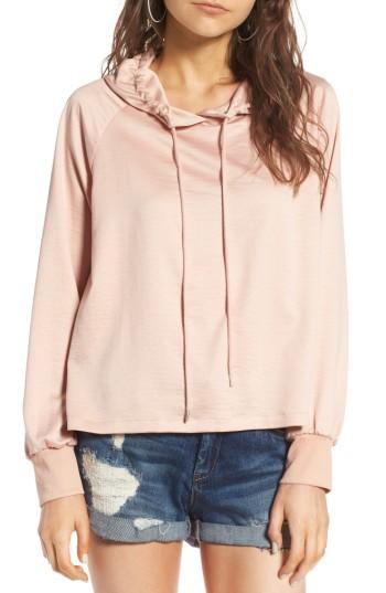 Women's Bp. Satin Hoodie - Pink