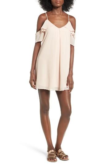 Women's Dee Elly Ruffle Cold Shoulder Shift Dress