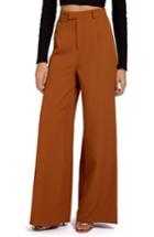 Women's Missguided Crepe Wide Leg Trousers Us / 6 Uk - Brown