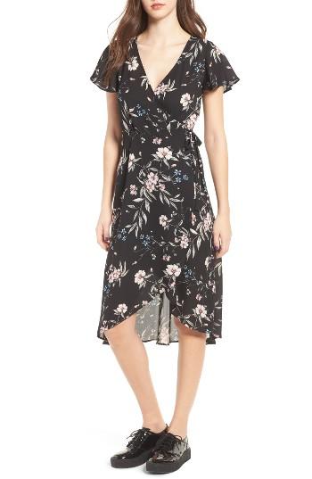 Women's Socialite Floral Print Wrap Dress
