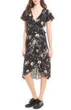 Women's Socialite Floral Print Wrap Dress