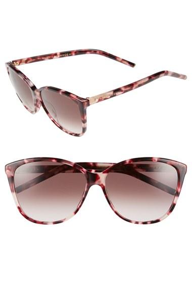 Women's Marc Jacobs 58mm Butterfly Sunglasses - Pink Havana