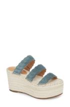 Women's Marc Fisher Ltd Rosie Espadrille Platform Sandal .5 M - Blue