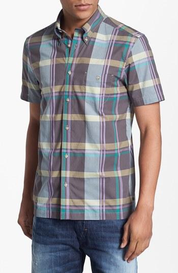 Ben Sherman Plaid Short Sleeve Woven Shirt Folkstone