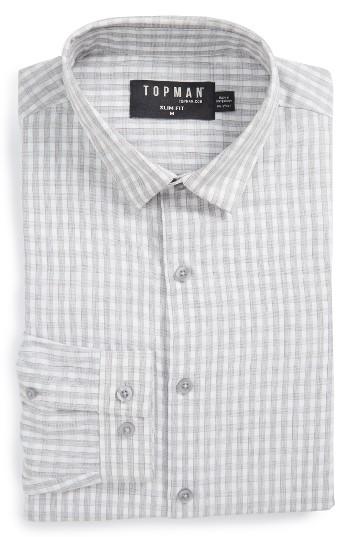 Men's Topman Check Dress Shirt