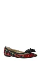 Women's J. Renee Allitson Bow Flat .5 B - Red