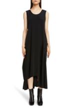 Women's Y's By Yohji Yamamoto Pleat Detail Sleeveless Dress - Black