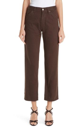 Women's Jacquemus Le Jean Crop Jeans - Brown