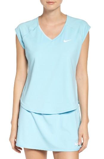 Women's Nike 'pure' Dri-fit Tennis Top - Yellow
