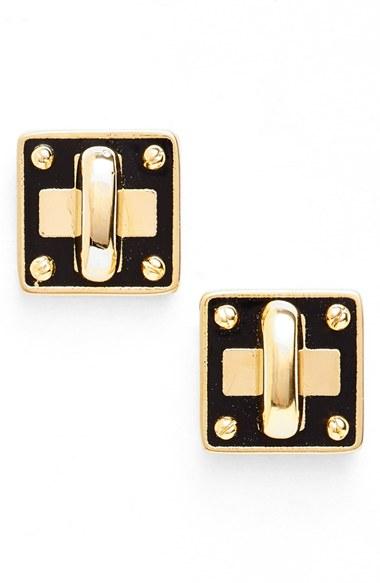 Women's Marc By Marc Jacobs 'turnlock' Enamel Stud Earrings