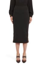 Women's Fendi Logo Stripe Jersey Pencil Skirt Us / 40 It - Black