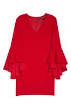 Women's Maggy London Bell Sleeve Shift Dress - Red