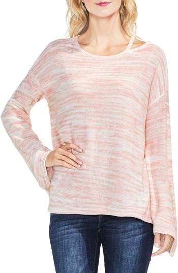 Women's Two By Vince Camuto Drop Shoulder Space Dye Sweater - Pink