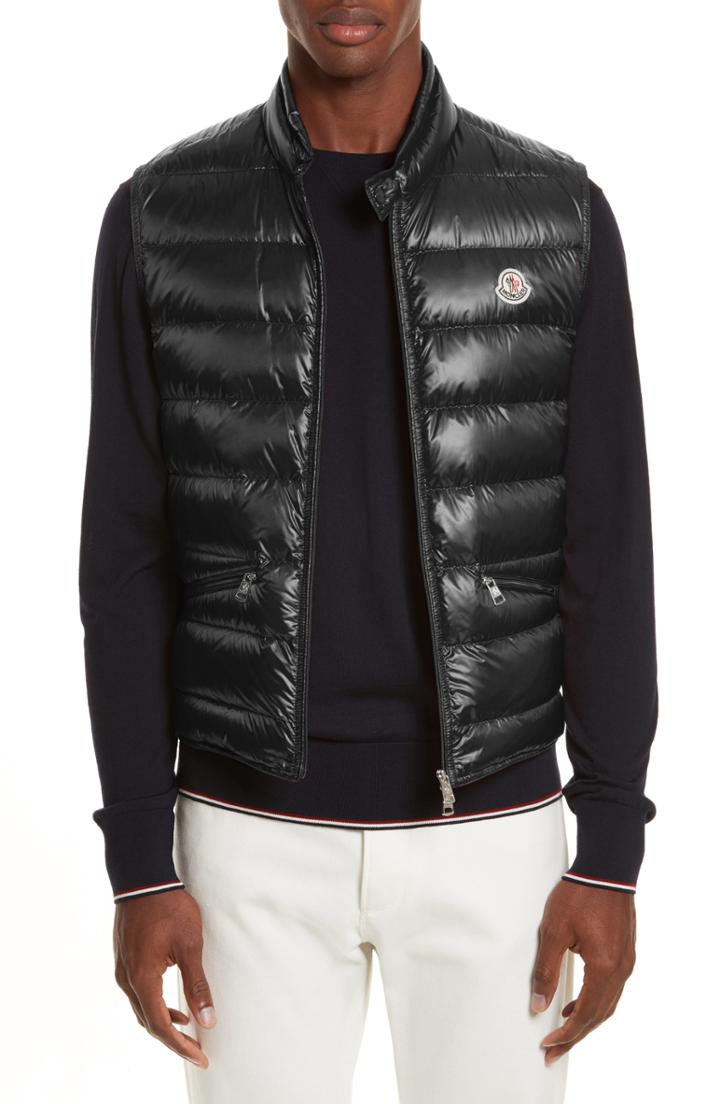 Men's Moncler Gui Down Vest - Orange