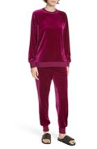 Women's Tibi Velvet Sweatshirt, Size - Burgundy