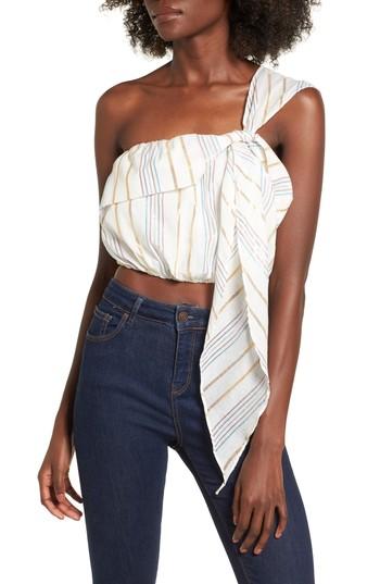 Women's Tularosa Vanessa One-shoulder Crop Top - White