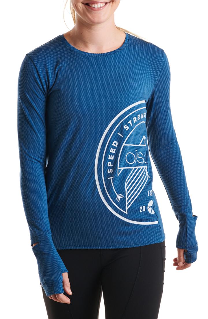 Women's Oiselle Team Long Sleeve Tee - Black