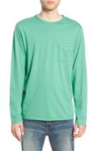Men's Saturdays Nyc James Pima Long Sleeve Pocket T-shirt, Size - Green
