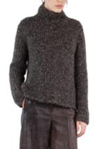 Women's Akris Melange Wool & Cashmere Sweater - Grey