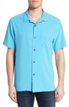 Men's Tommy Bahama Catalina Twill Sport Shirt - Blue