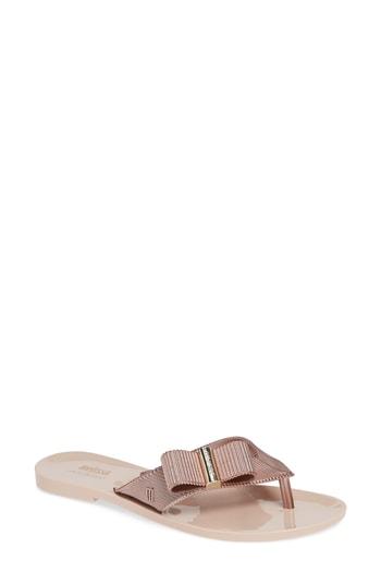 Women's Melissa + Jason Wu Girl Chrome Flip Flop M - Pink