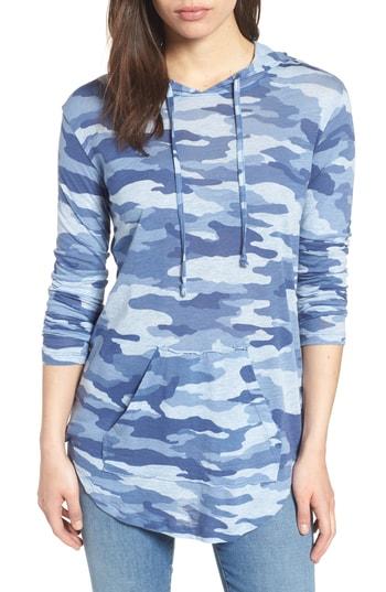 Women's Vince Camuto Avenue Camouflage Hoodie, Size - Blue