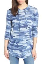 Women's Vince Camuto Avenue Camouflage Hoodie, Size - Blue
