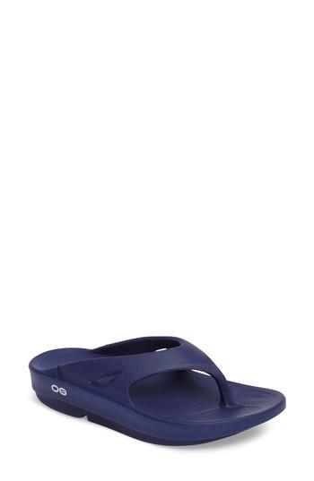 Women's Oofos Ooriginal Sandal M - Blue